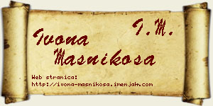 Ivona Masnikosa vizit kartica